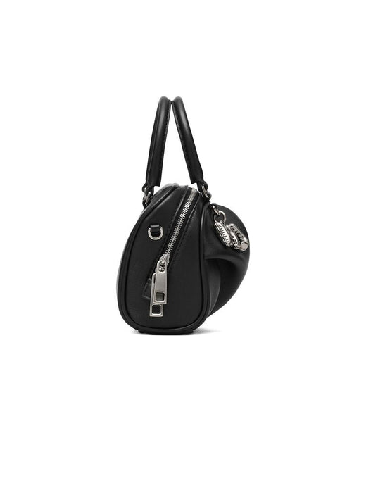 Marc Jacobs Micro Bauletto Crossbody Bag — Black Calf Leather