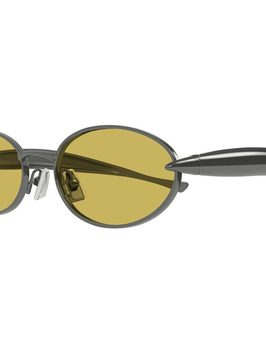 Bottega Veneta Bv1386s Metal Round-Frame Sunglasses — Gray