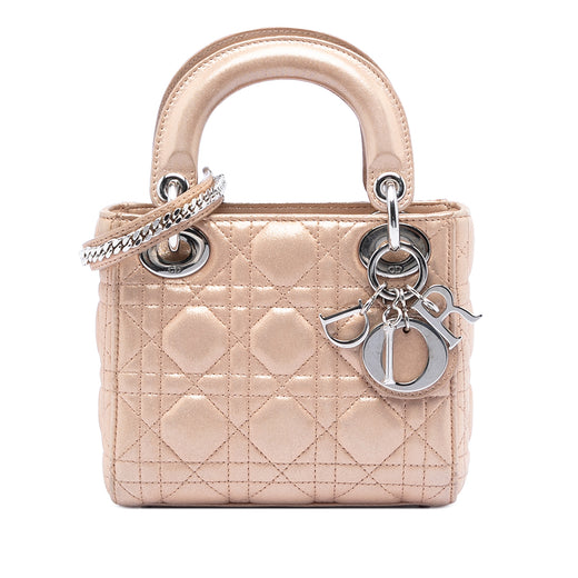 Mini Iridescent Lambskin Cannage Lady Dior - Image 1