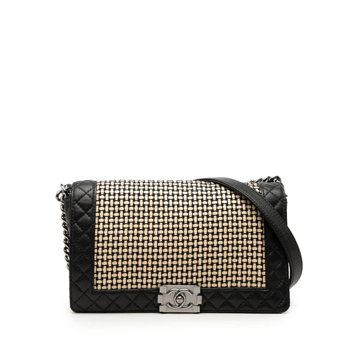 Medium Woven Calfskin Boy Reverso Flap - Image 1