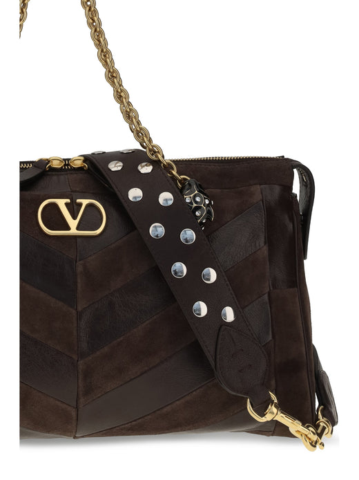 Valentino Garavani Shoulder Bag — Brown Calf Leather