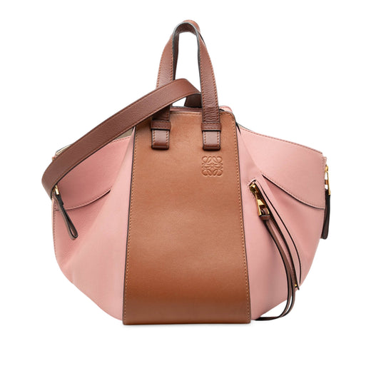Small Tricolor Leather Hammock Satchel - Image 1
