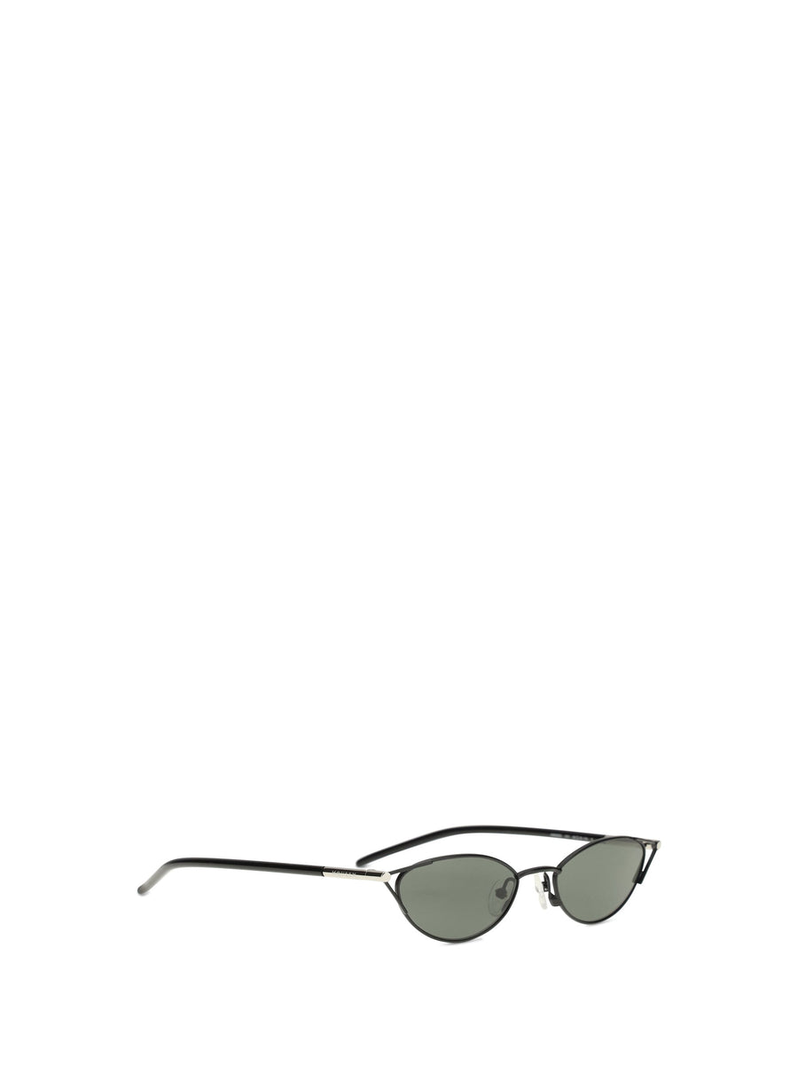 Alexander Mcqueen 861674i3331 Slim Cat-Eye Sunglasses — Black Metal