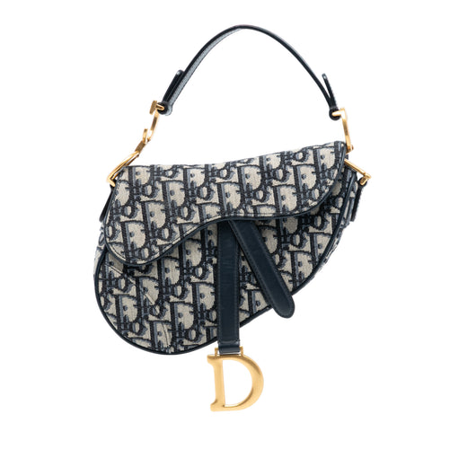 Mini Oblique Canvas Saddle Bag - Image 1