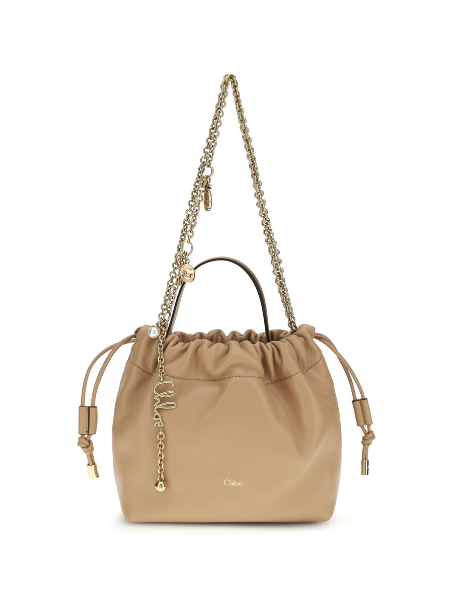 Chloé Icons Shoulder Bag — Beige Lamb Ovis Aries