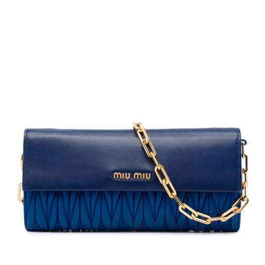 Matelasse Nappa Wallet on Chain - Image 1