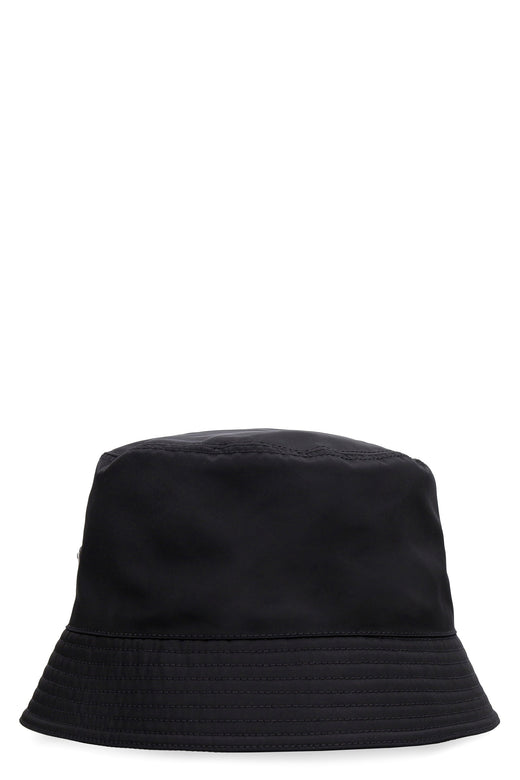 Prada 2hc137 Re-Nylon Cotton Bucket Hat — Black