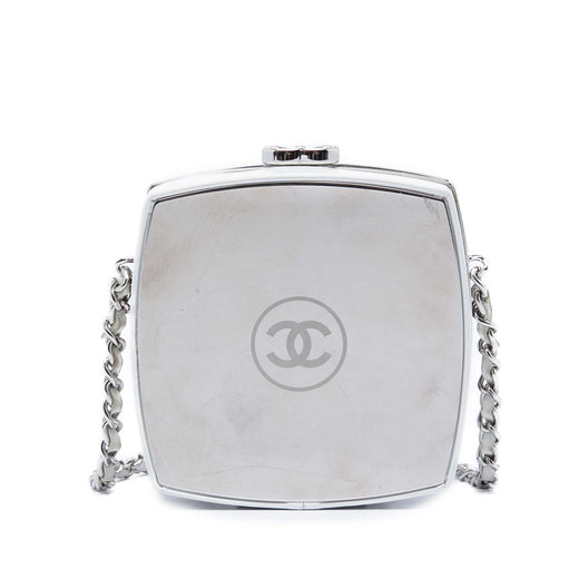 Patent Goatskin Make Up Box Clutch With Chain - Image 1