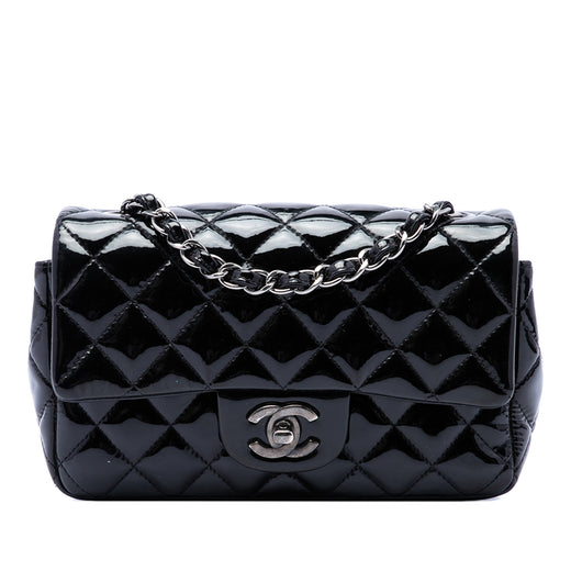 Mini Rectangular Classic Patent Single Flap - Image 1