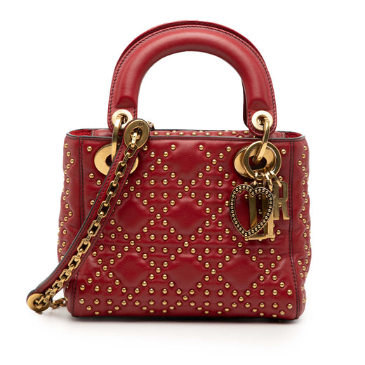 Mini Lambskin Cannage Studded Supple Lady Dior - Image 1
