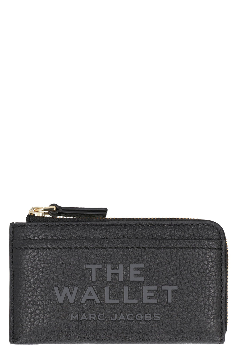 Marc Jacobs Grainy Leather Top Zip Wallet — Black Cow Hide & Purses