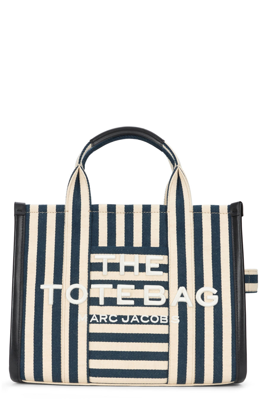 Marc Jacobs Striped Canvas Tote Bag — Navy Cotton