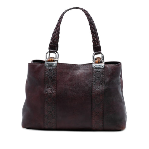Guccissima Trimmed Leather Bamboo Libeccio Tote - Image 1