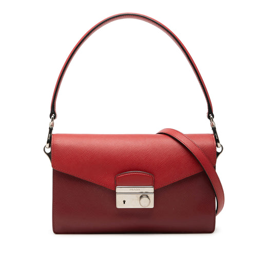 Mini Saffiano Lux Sound Lock Satchel - Image 1