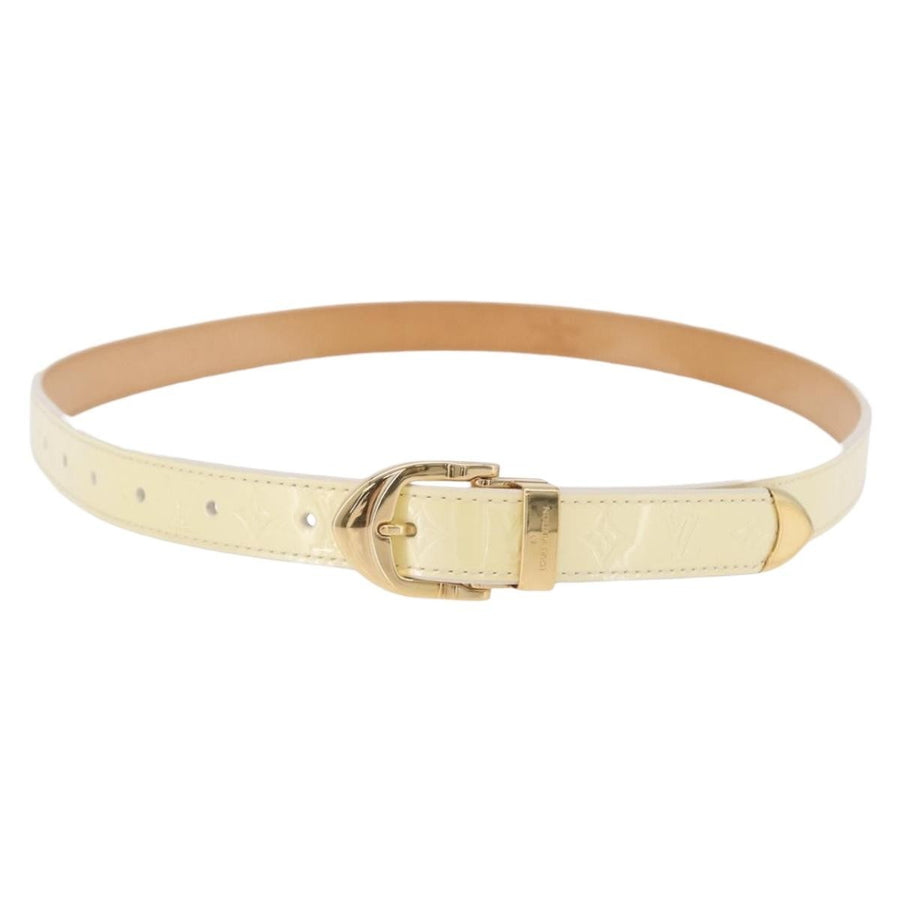 Louis Vuitton Vernis Belt Lv Monogram Beige Patent_leather