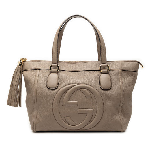 Small Leather Soho Working Tote - Image 1