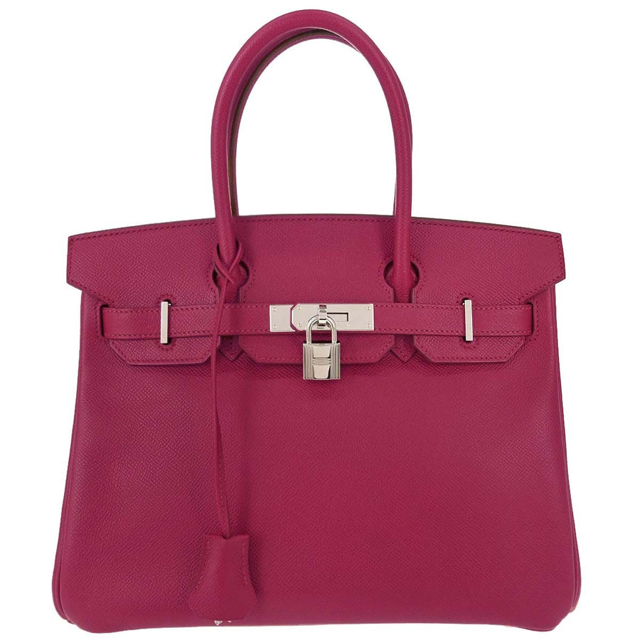 Hermes Birkin Red Epsom With Gold Hardware Pink Leather Bag