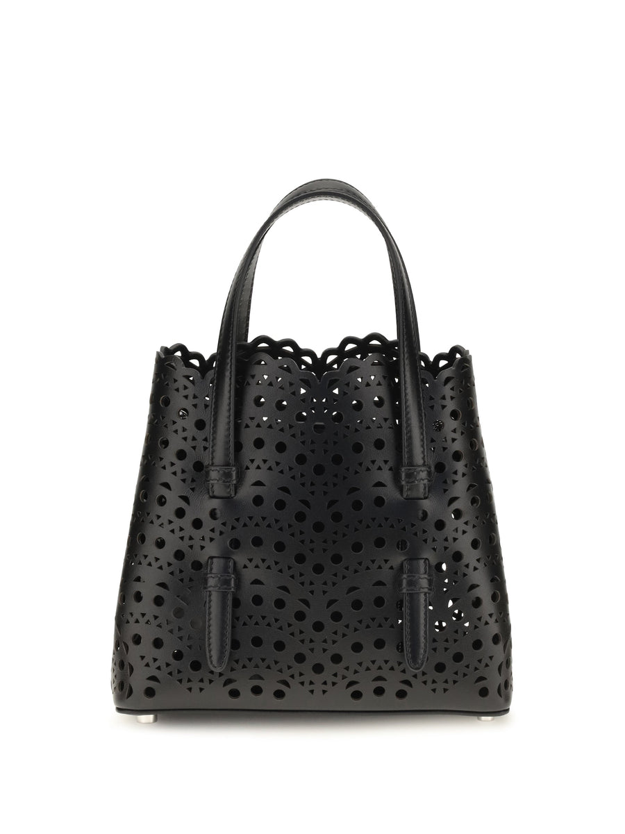Alaïa Top Handle Bag — Black Calf Leather