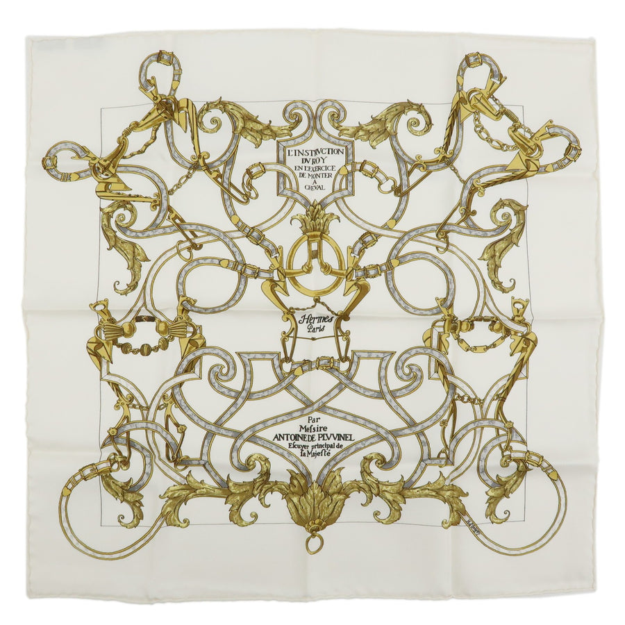 Hermes Carré 40 Silk White Accessory