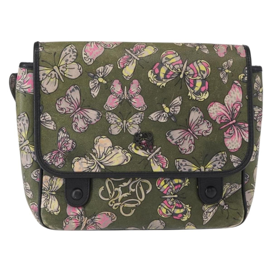 Loewe Messenger Printed Leather Green