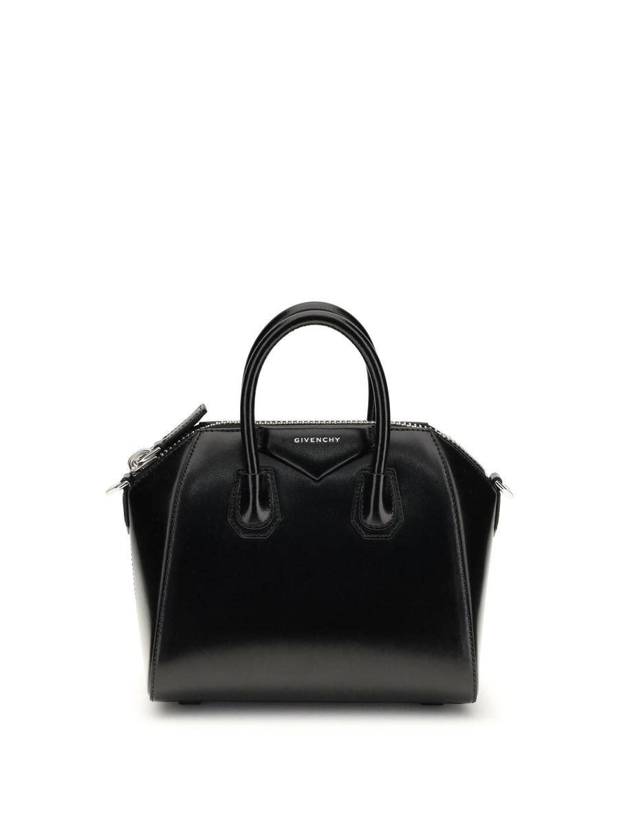 Givenchy Top Handle Bag — Black Calf Leather Bos Taurus