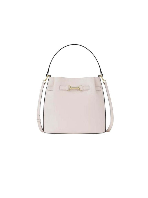 Michael Kors Carson Bucket Bag — Beige Leather