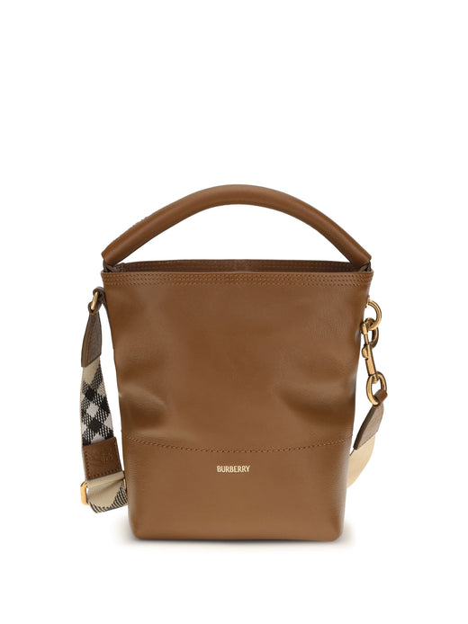 Burberry B Clip Bucket Bag — Brown Calf Leather Bos Taurus