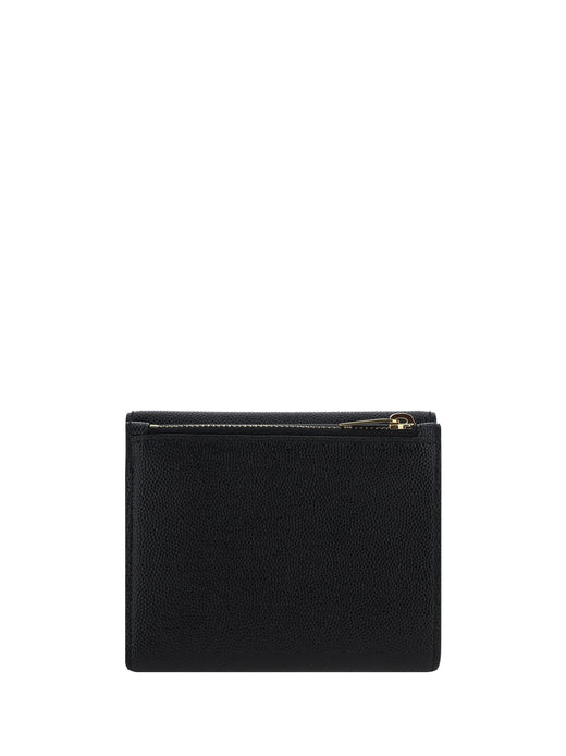 Saint Laurent Embossed Logo Calfskin Wallet — Black Calf Leather & Purses