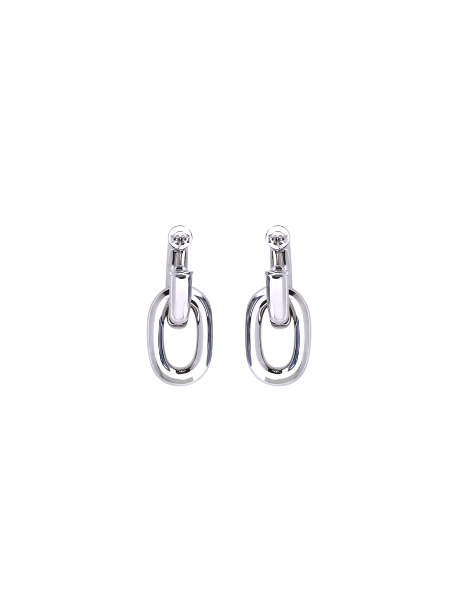 Rabanne Double Xl Earrings — Silver General Resin