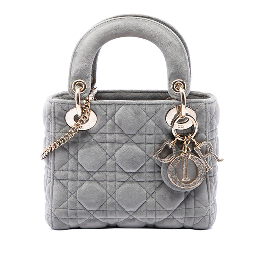 Mini Velvet Cannage Lady Dior - Image 1