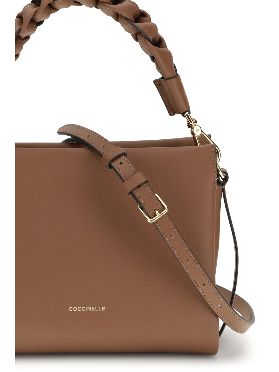 Coccinelle Boheme Shoulder Bag — Brown Calf Leather