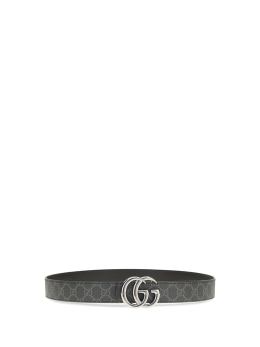 Gucci Gg Marmont Belt — Black Calf Leather