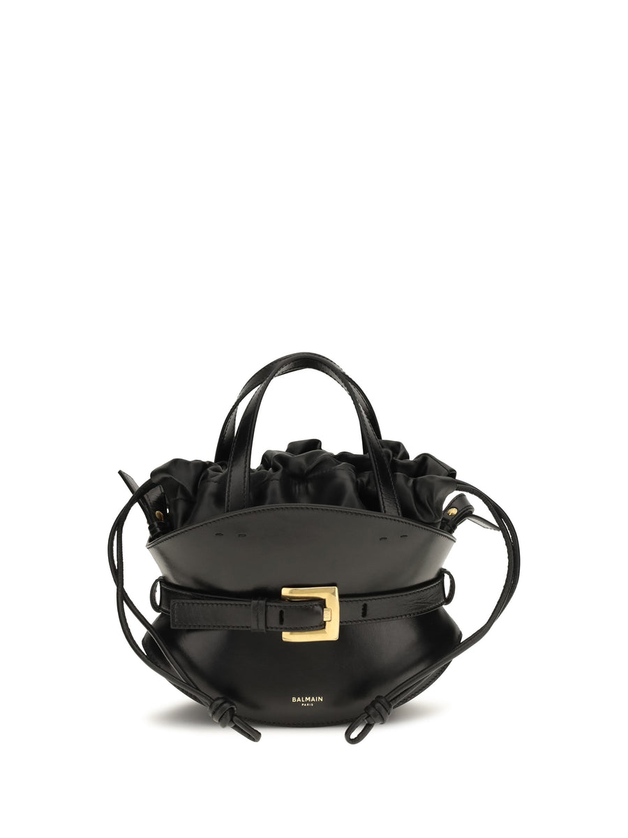 Balmain Shuffle Shoulder Bag — Black Calf Leather Bos Taurus