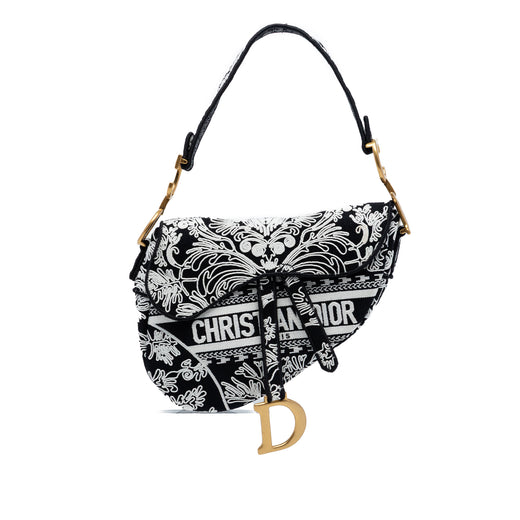 Canvas Embroidered Ornamental Cornely Saddle Bag - Image 1