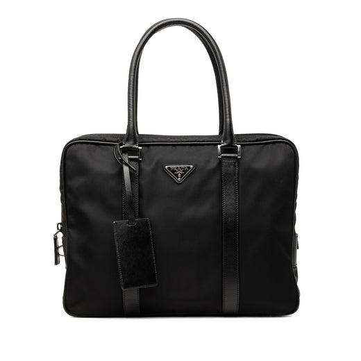 Saffiano Trimmed Tessuto Business Bag - Image 1
