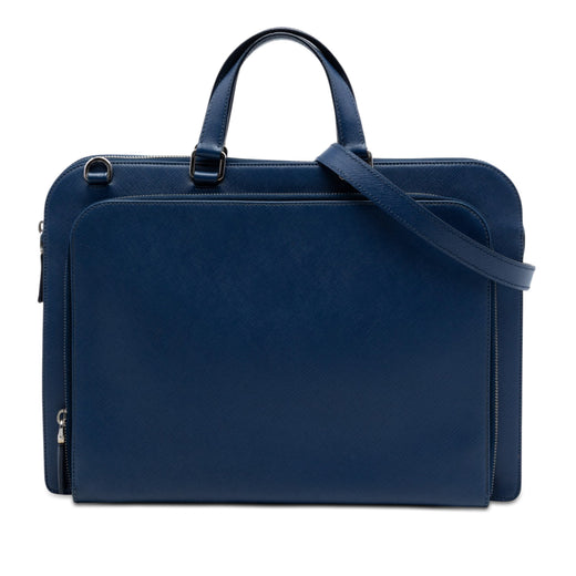 Saffiano Cuir Travel Front Zip Pocket Briefcase - Image 1