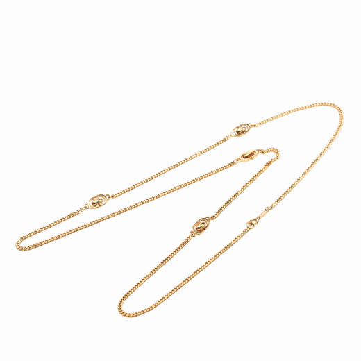 Gold Plated CD Logo Chain Necklace - Image 1