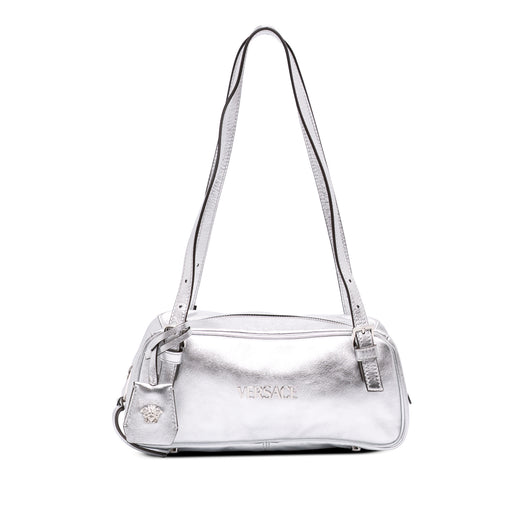 Metallic Leather Tag Bowling Bag - Image 1