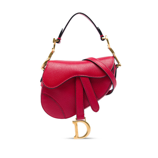 Mini Grained Calfskin Saddle Bag - Image 1