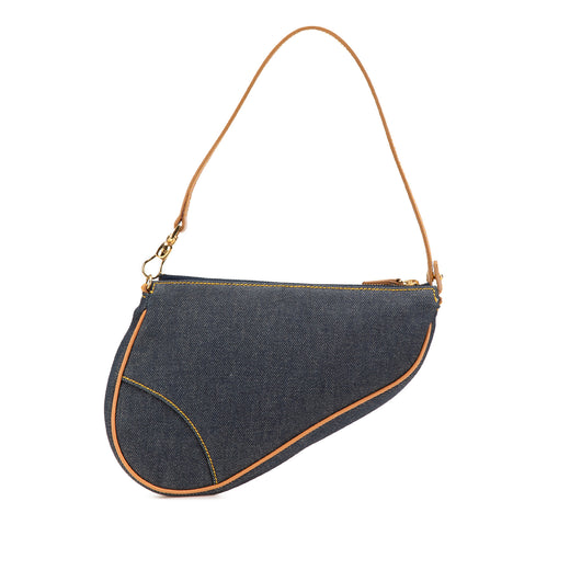 Mini Denim Saddle Pochette - Image 1