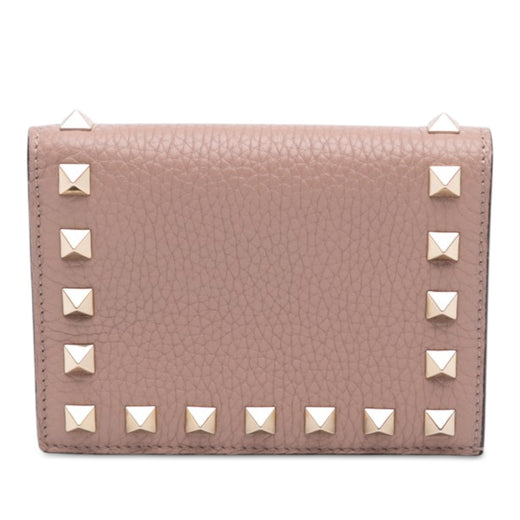 Leather Rockstud Compact Wallet - Image 1