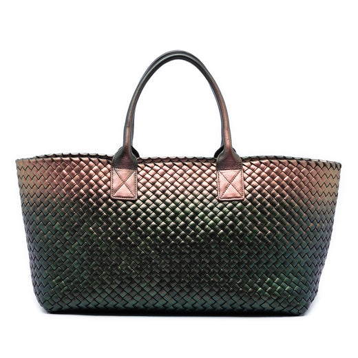 Medium Iridescent Nappa Intrecciato Cabat Tote - Image 1
