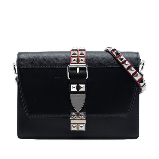 City Calfskin and Saffiano Studded Elektra Crossbody - Image 1
