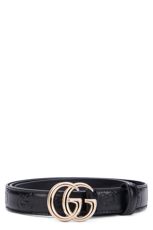 Gucci Double G Calf Leather Belt — Black Skin