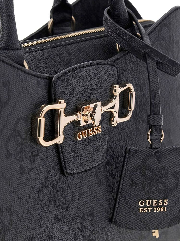 Guess Shoulder Bag — Black Polyurethane