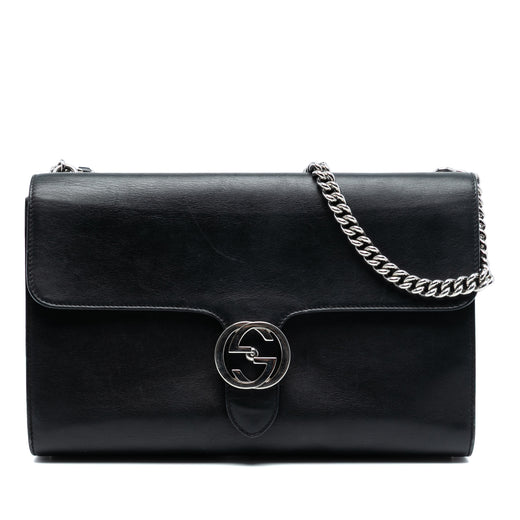 Medium Leather Dollar Interlocking G Crossbody - Image 1