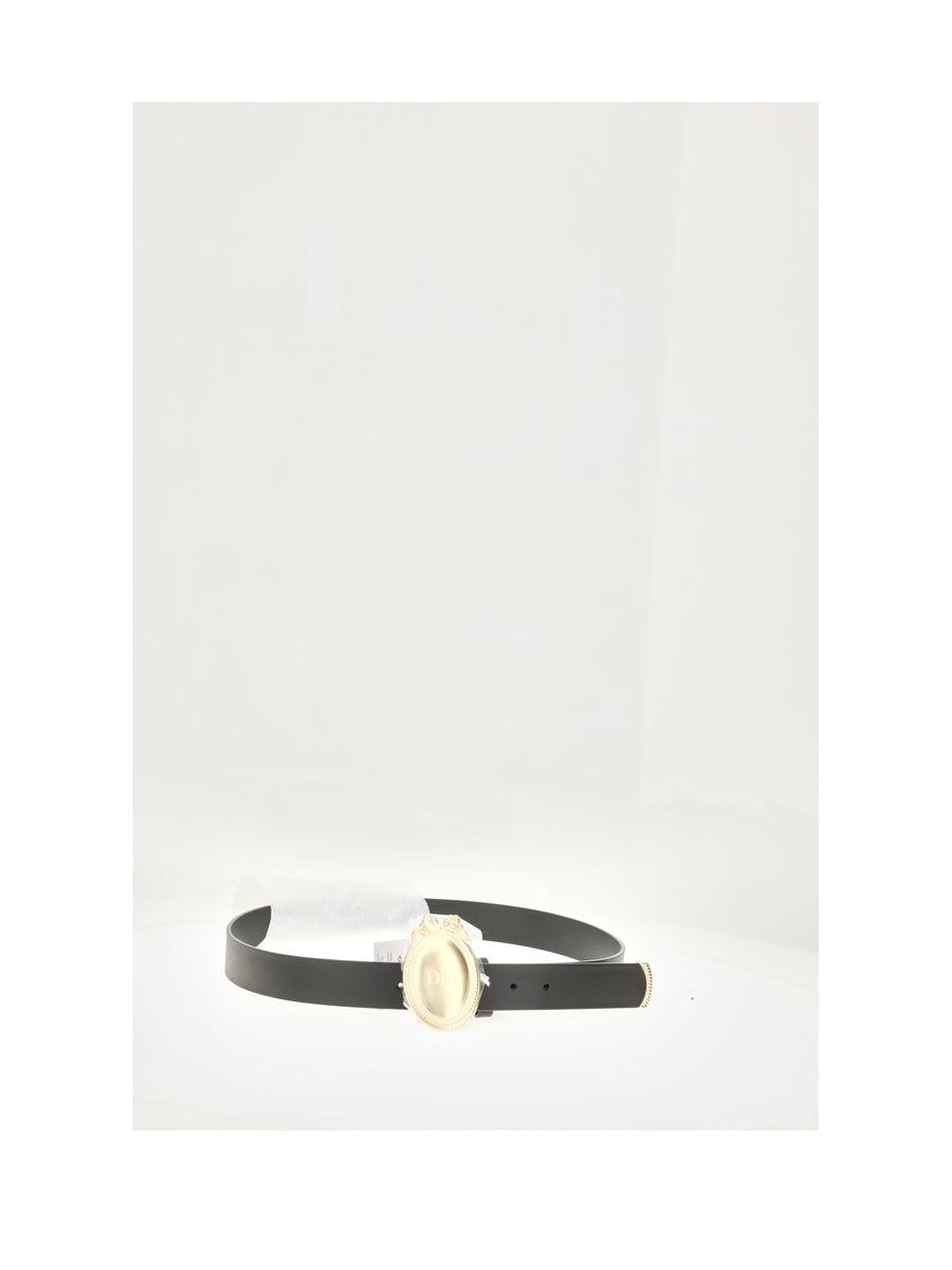 Dior Madallion Belt — Gold Calf Leather