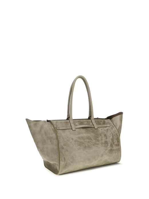 Benedetta Bruzziches Mame Shoulder Bag — Beige Calf Suede