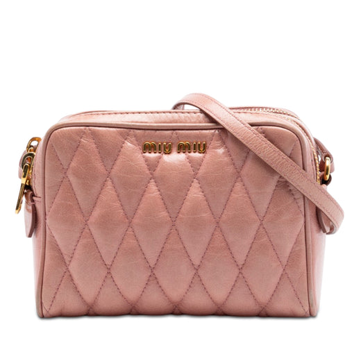 Matelasse Nappa Double Zip Camera Bag - Image 1