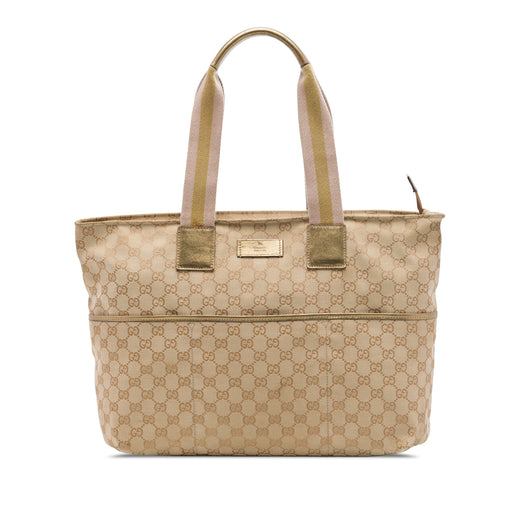 GG Canvas Web Tote - Image 1